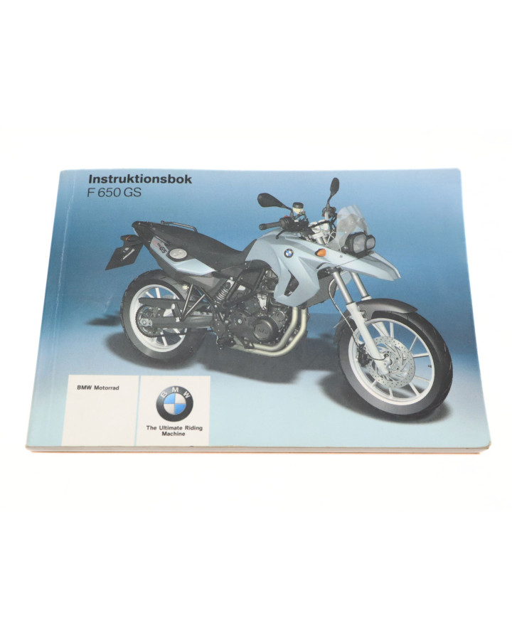 BMW F650GS, instruktionsbok